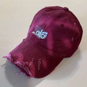 ALO Yoga Kids Maroon Distressed Hat